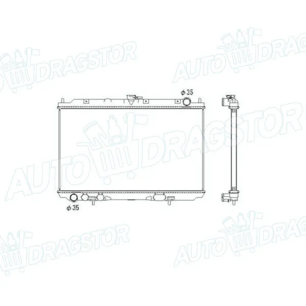 Hladnjak NISSAN ALMERA TINO (V10), 00-06; 