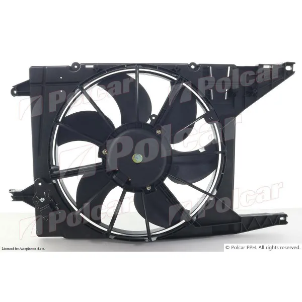 Ventilator hladnjaka sa nosačem DACIA LOGAN (SD), 04-12; SANDERO (SD), 08-12; 