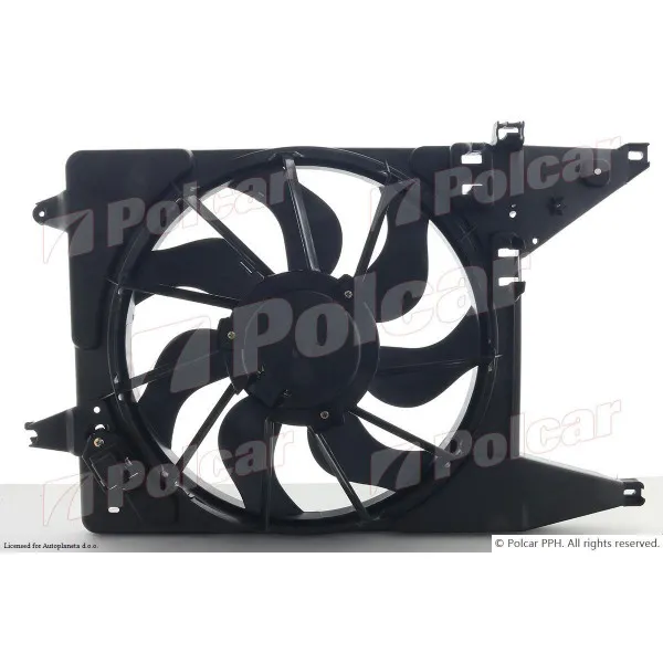Ventilator hladnjaka sa nosačem DACIA LOGAN (SD), 04-12; SANDERO (SD), 08-12; 