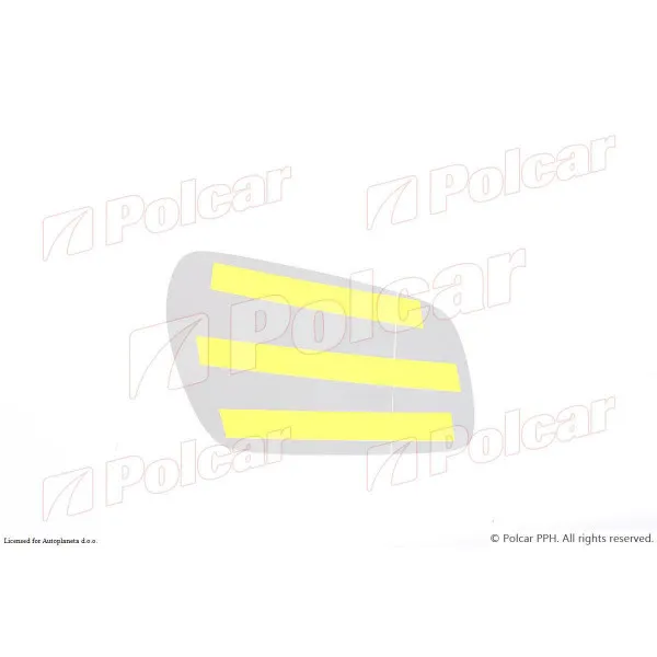 Staklo retrovizora FORD FIESTA (JHS), 02-08; FOCUS C-MAX (C214), 03-07; FOCUS II (DA_), 04-11; FUSION (JUS), 02-12; MONDEO (B4Y/B5Y/BWY), 00-07; 