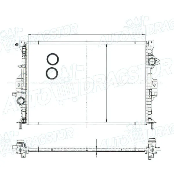 Hladnjak FORD C-MAX, 11-; GALAXY (WA6), 06-15; KUGA (DM2), 08-13; MONDEO (BA7), 07-15; S-MAX (WA6), 06-15; 