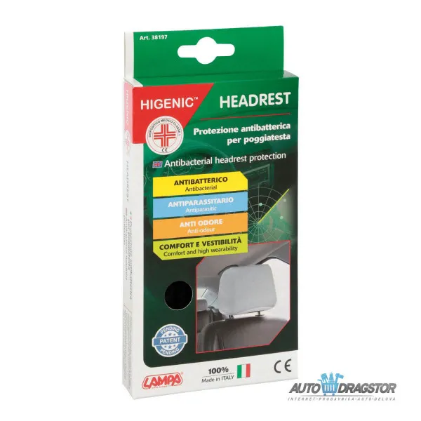 ANTIBATERIJSKA NAVLAKA ZA NASLON GLAVE CRNA 