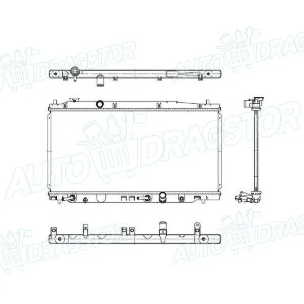 Hladnjak HONDA CITY, 08-13; FIT (GE), 08-15; JAZZ (GE), 08-15; 