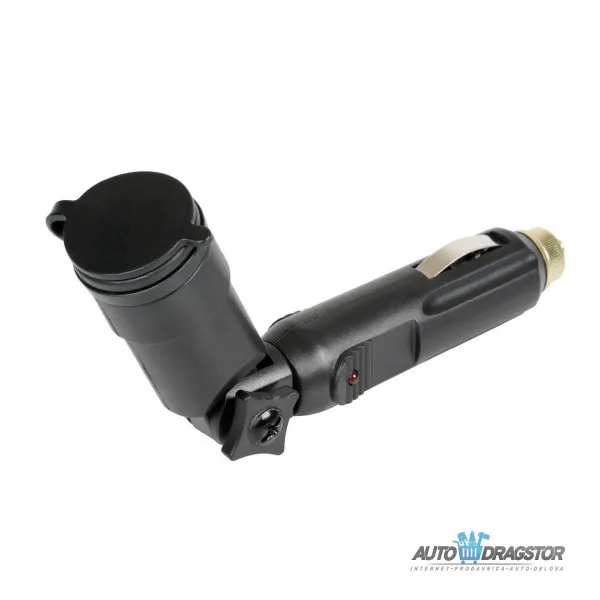 ADAPTER KONEKTOR 12/24V SA ZGLOBOM I POKLOPCEM MAX 8A 