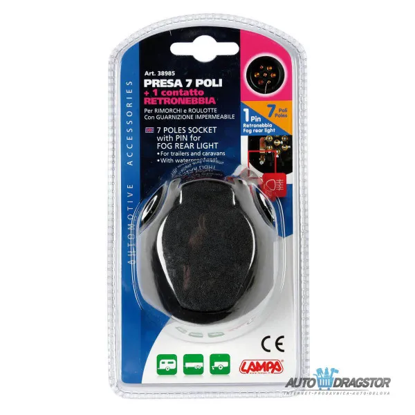 KONEKTOR UTIČNICA 7 PINOVA SA PRIKLJUČKOM ZA ZADNJE SVELO ZA MAGLU 