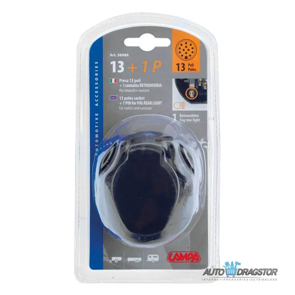 KONEKTOR UTIČNICA 13 PINOVA SA PRIKLJUČKOM ZA ZADNJE SVELO ZA MAGLU 