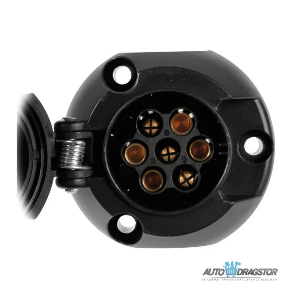 KONEKTOR UTIČNICA 7 PINOVA SA 160CM KABLA 