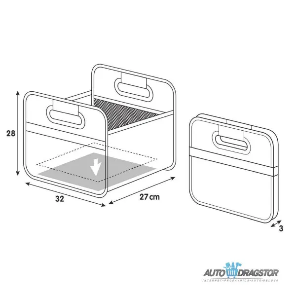 TORBA ZA ORGANIZOVANJE STVARI U GEPEKU 32x27CM 