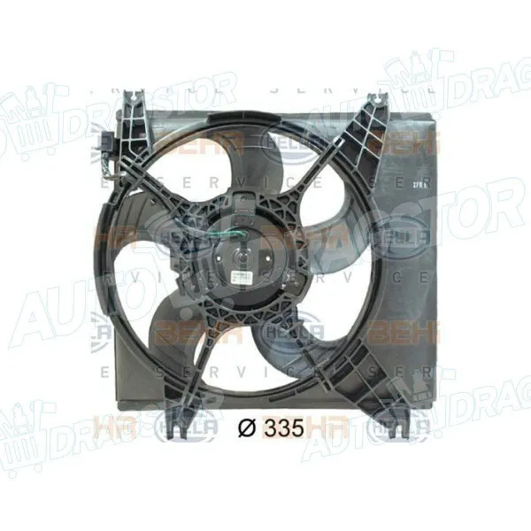 Ventilator hladnjaka sa nosačem HYUNDAI ATOS (MX), 97-02; ATOS PRIME (MX), 99-08; 