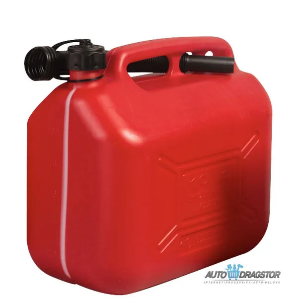 PLASTIČNI KANISTER 10L SA LEVKOM SA POKAZIVAČEM NIVOA TEČNOSTI 