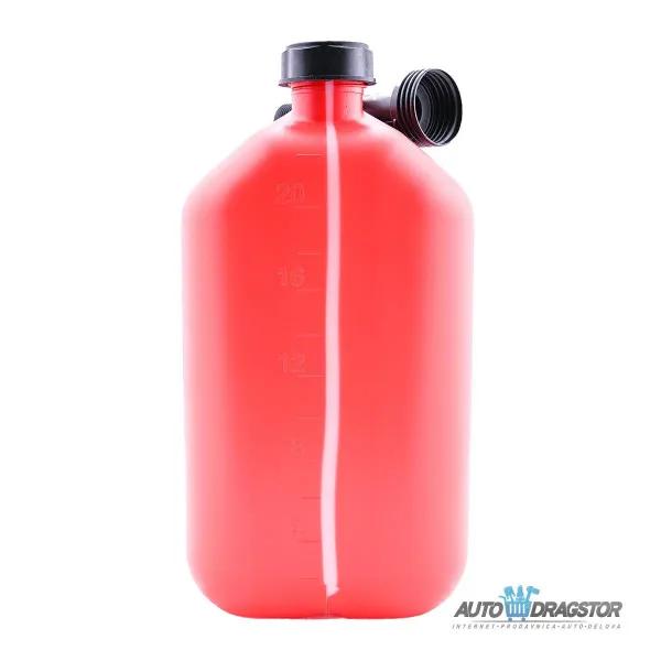 PLASTIČNI KANISTER 20L SA LEVKOM SA POKAZIVAČEM NIVOA TEČNOSTI 