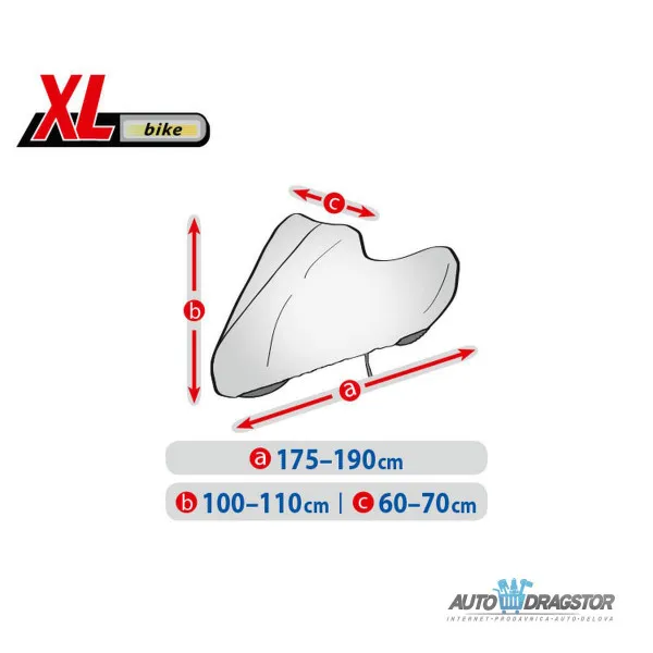 CERADA ZA BICIKLE VODONEPROPUSNA veličina XL (175-190CM) 