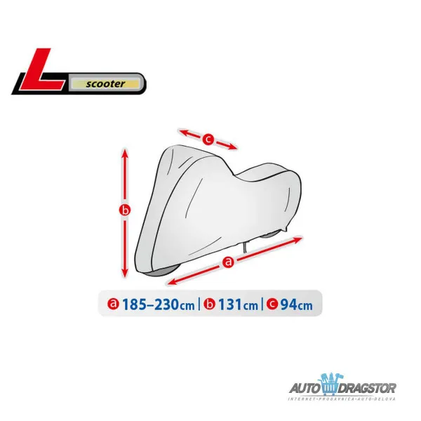 CERADA ZA SKUTER VODONEPROPUSNA veličina .M L 185-230/V 131/Š 94 