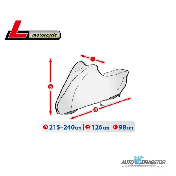 CERADA ZA MOTOR veličina  L VODONEPROPUSNA D 215-240/V 126/Š 98 