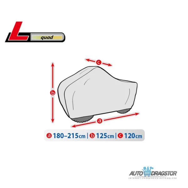 CERADA ZA QUAD veličina .L D 180-215/V 125/Š 120CM 