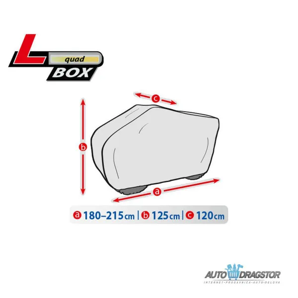 CERADA ZA QUAD veličina .L D 180-215/V 125/Š 120CM ZA MODEL KOJI IMA ZADNJI KOFER 