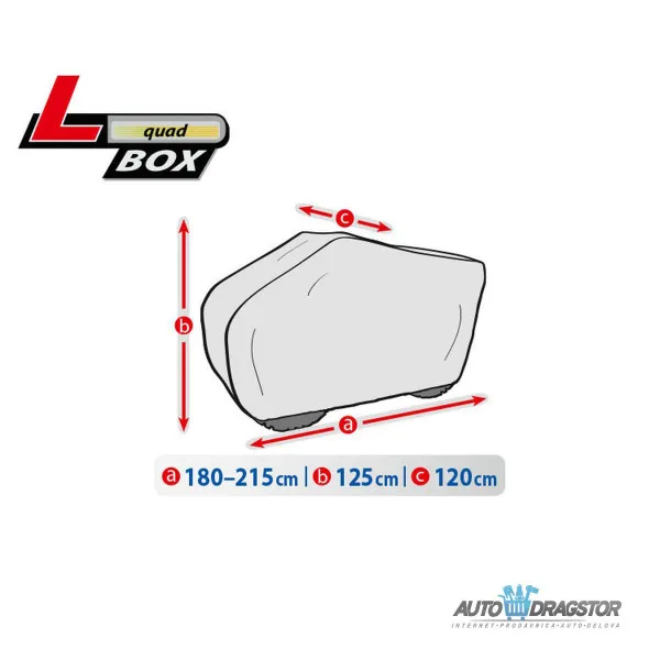 CERADA ZA QUAD veličina .L D 180-215/V 125/Š 120CM ZA MODEL KOJI IMA ZADNJI KOFER 