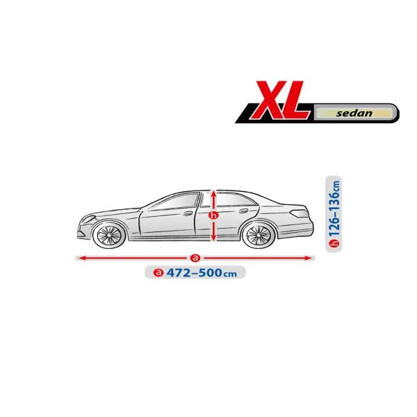 CERADA ZA AUTOMOBIL XL SEDAN 472-500/126-136CM 