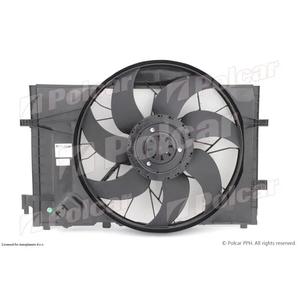 Ventilator hladnjaka sa nosačem MERCEDES C-KLASSE (W203), 00-07; CLC-KLASSE (CL203), 08-11; CLK-KLASSE (C209), 02-10; 