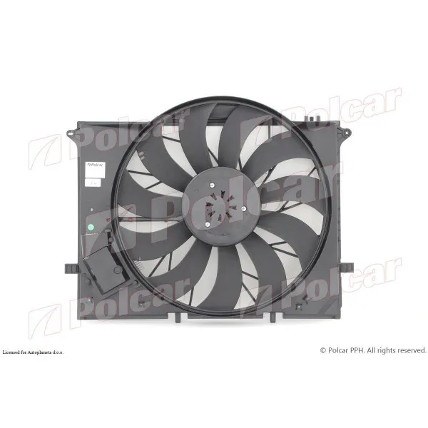 Ventilator hladnjaka sa nosačem MERCEDES CL-KLASSE (C215), 99-06; S-KLASSE (W220), 98-05; SL-KLASSE (R230), 01-11; 