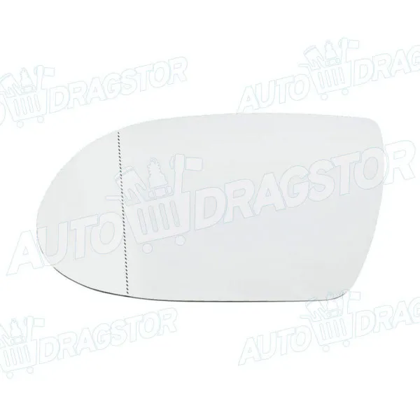 Staklo retrovizora sa nosačem MERCEDES SL-KLASSE (R230), 01-11; SLK-KLASSE (R171), 04-11; 