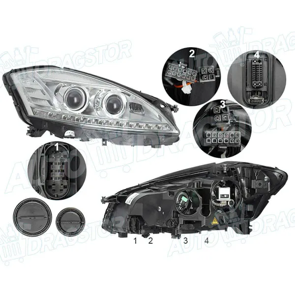 Far MERCEDES S-KLASSE (W221), 05-13; 