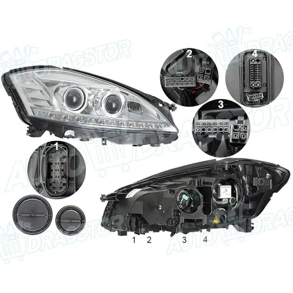 Far MERCEDES S-KLASSE (W221), 05-13; 