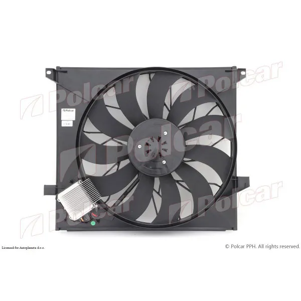 Ventilator hladnjaka sa nosačem MERCEDES M-KLASSE/ML (W163), 98-05; 