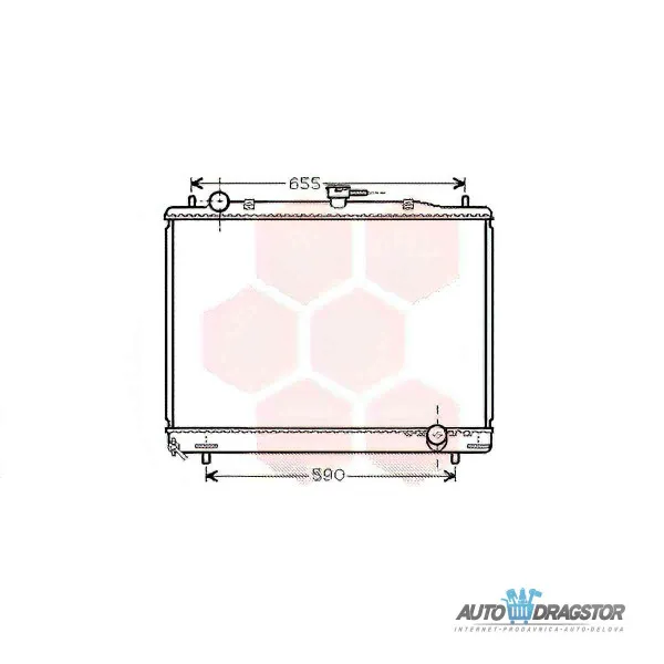 Hladnjak MITSUBISHI MONTERO (V20/V40), 92-95; PAJERO (V20/40), 91-01; PAJERO (V60/V70), 99-06; 