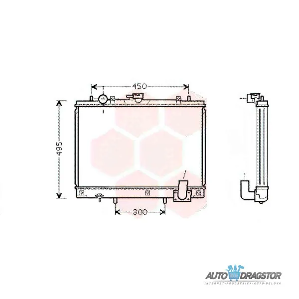 Hladnjak MITSUBISHI L200, 96-01; 