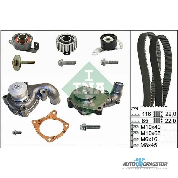 Set zupčastog kaiša sa vodenom pumpom FORD, MAZDA 
