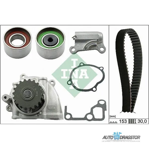 Set zupčastog kaiša sa vodenom pumpom MAZDA 6 (GG/GY), 02-08; MPV (LW), 99-06; 