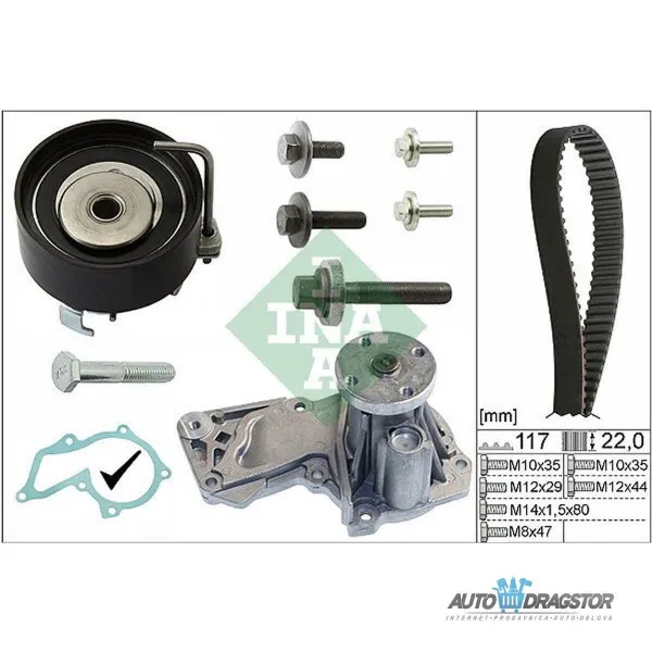 Set zupčastog kaiša sa vodenom pumpom FORD, MAZDA, VOLVO 