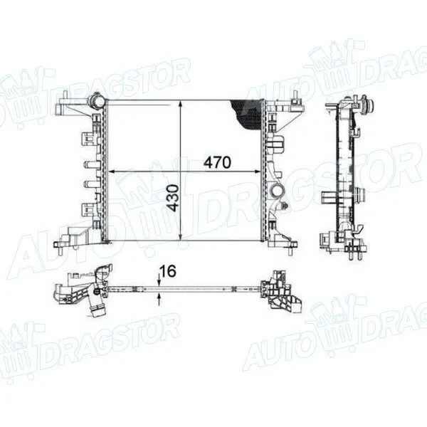 Hladnjak OPEL MERIVA, 10-; 