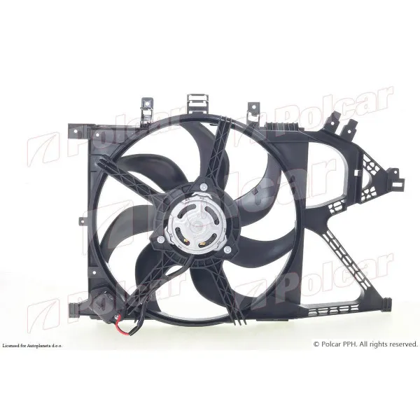 Ventilator hladnjaka sa nosačem OPEL COMBO C, 00-11; CORSA C (X01), 00-06; TIGRA (X04), 04-09; 