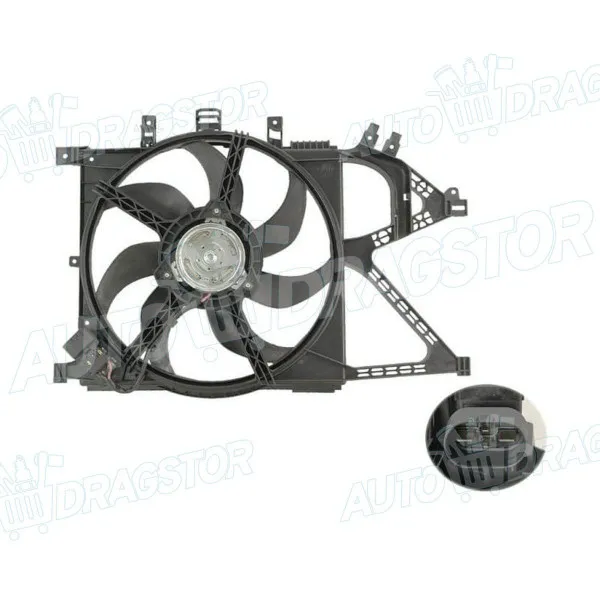 Ventilator hladnjaka sa nosačem OPEL CORSA C (X01), 00-06; TIGRA (X04), 04-09; 