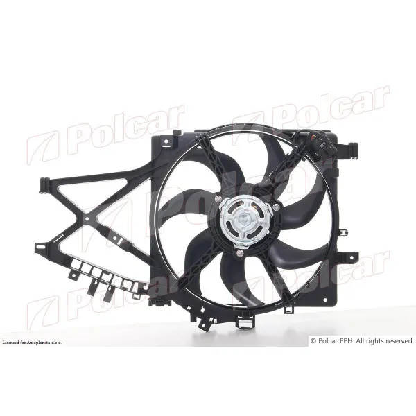 Ventilator hladnjaka sa nosačem OPEL COMBO C, 00-11; CORSA C (X01), 00-06; TIGRA (X04), 04-09; 