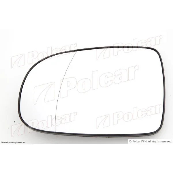 Staklo retrovizora sa nosačem OPEL COMBO C, 00-11; CORSA C (X01), 00-06; TIGRA (X04), 04-09; 