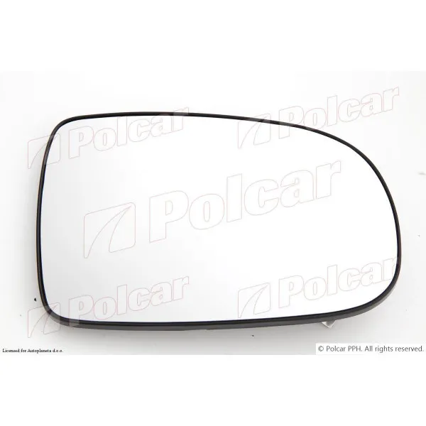 Staklo retrovizora sa nosačem OPEL COMBO C, 00-11; CORSA C (X01), 00-06; TIGRA (X04), 04-09; 