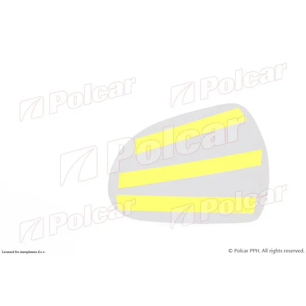 Staklo retrovizora PEUGEOT 207/207+ (W), 06-; 308 (4_), 07-13; 