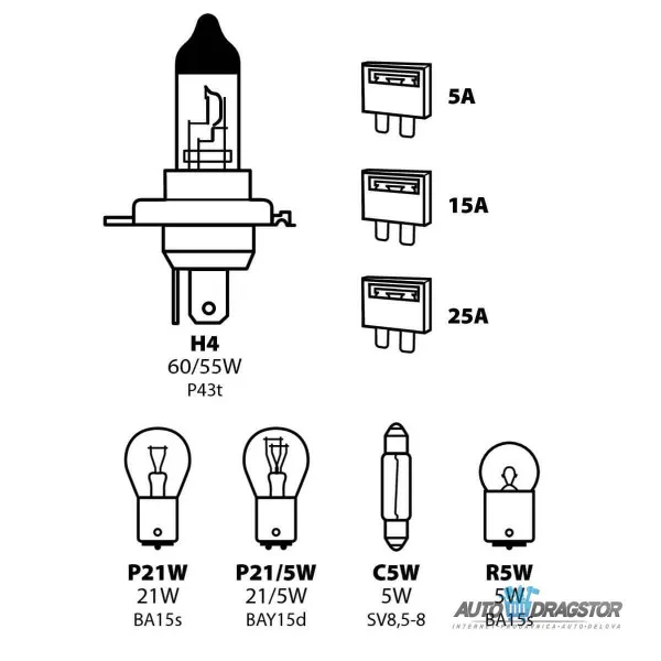 SIJALICA 12V GARNITURA H4 