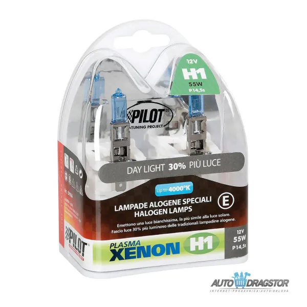 SIJALICA 12V GARNITURA H1 +30% VIŠE SVETLOSTI 2KOM 