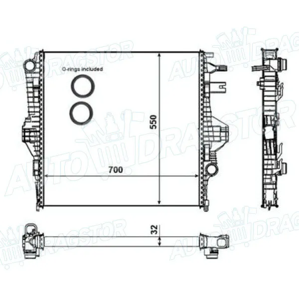 Hladnjak PORSCHE, VOLKSWAGEN 