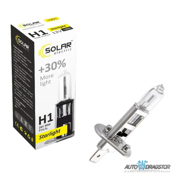 SIJALICA 12V H1 55W P14,5S STARLIGHT +30% VIŠE SVETLA,3700K 