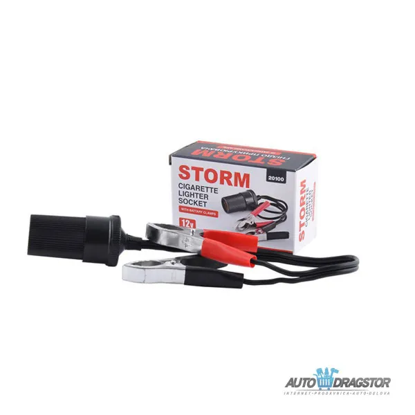 AUTO UPALJAČ ADAPTER SA 2 KROKODIL ŠTIPALJKE 