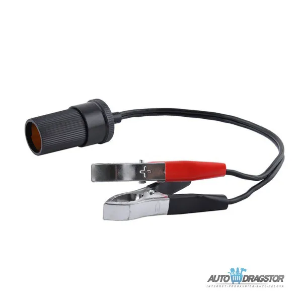 AUTO UPALJAČ ADAPTER SA 2 KROKODIL ŠTIPALJKE 