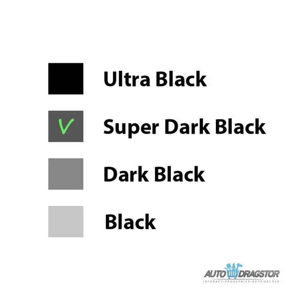 FOLIJA ZA STAKLA SUPER DARK BLACK 0.2x1.5M,-5% 