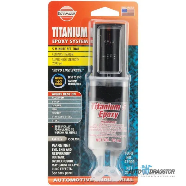 UNIVERZALNI TITANIJUMSKI DVOKOMPONENTNI EPOKSIDNI LEPAK ZA METAL 25ml 