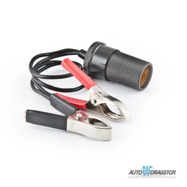 AUTO UPALJAČ ADAPTER SA 2 KROKODIL ŠTIPALJKE 