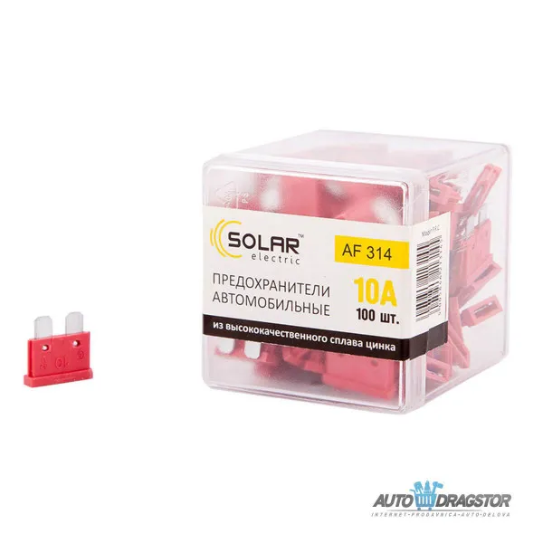 OSIGURAČI 10A 100KOM PLASTIČNA KUTIJA 